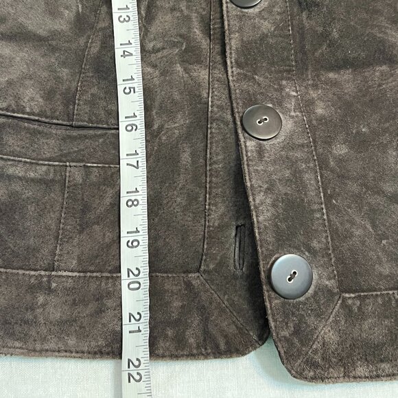 BernardoGenuine Leather Jacket Fur Collar Finn Raccoon L Brown Women's VTG Luxe - Picture 8 of 10